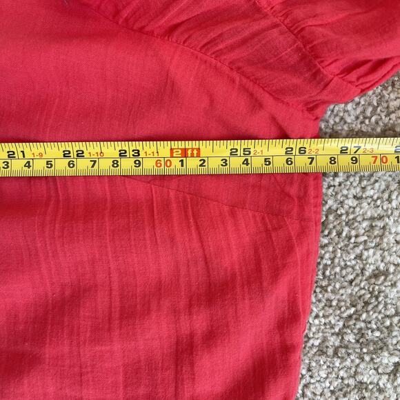 Crown & Ivy Plus Size 2X Flutter Short Sleeves Floral Embroidered Dress Boho - Picture 10 of 12